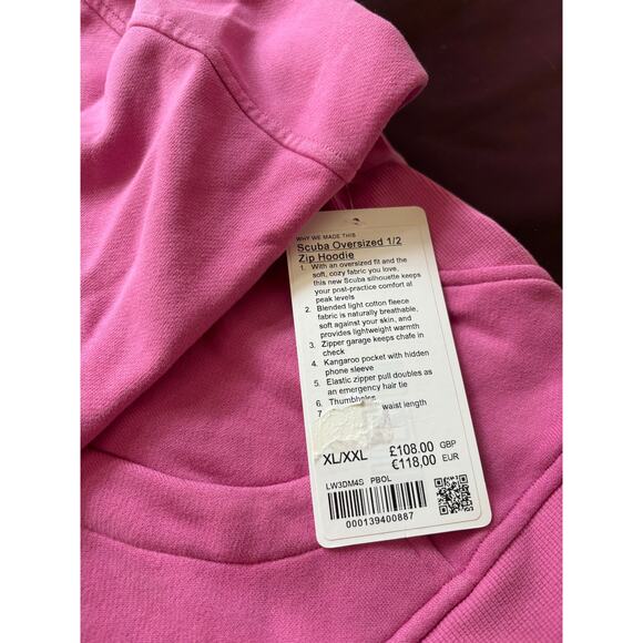 NWT Lululemon Scuba Oversized 1/2 Zip Hoodie PBOL Sz XL/XXL - Picture 2 of 7